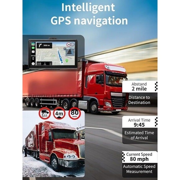 Liontru 2023 Bluetooth GPS Navigation for Car, 7 inch Truck GPS Navigator - Picture 4 of 7